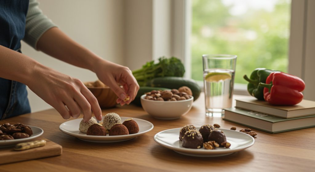 selection of keto snacks and vegetables on table selection of keto snacks and vegetables on table